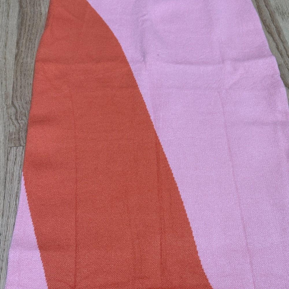 Maxi Dress Bodycon- Pink and Orange - Picture 3 of 4